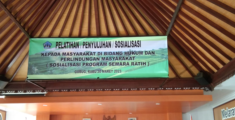 DESA GUBUG LAKUKAN PENYULUHAN/SOSIALISASI PROGRAM SEMARA RATIH YANG DILUNCURKAN BUPATI TABANAN